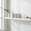 Dayla Set of Four Grey Ribbed Glass Tumblers