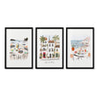 Decor for bathroom shown in a black frame
