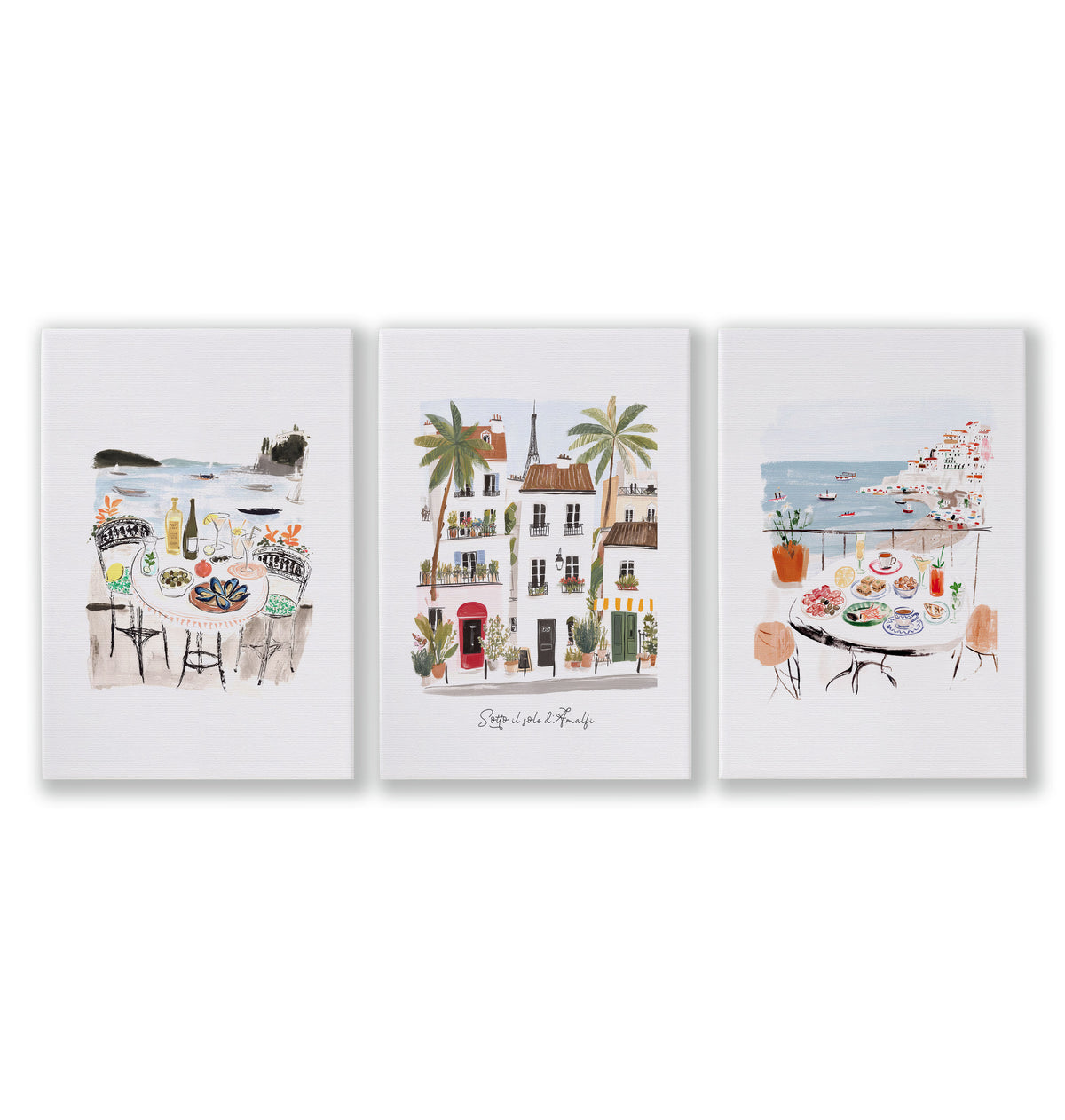 Decor for bathroom as a wrapped canvas