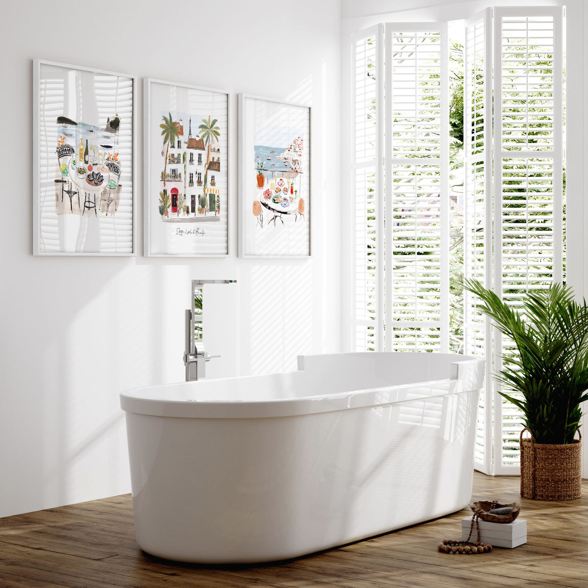 Decor for bathroom styled in a room setting — view 5