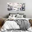 Decorating Bedroom Walls | Set of 3 Chinoiserie Wall art Prints