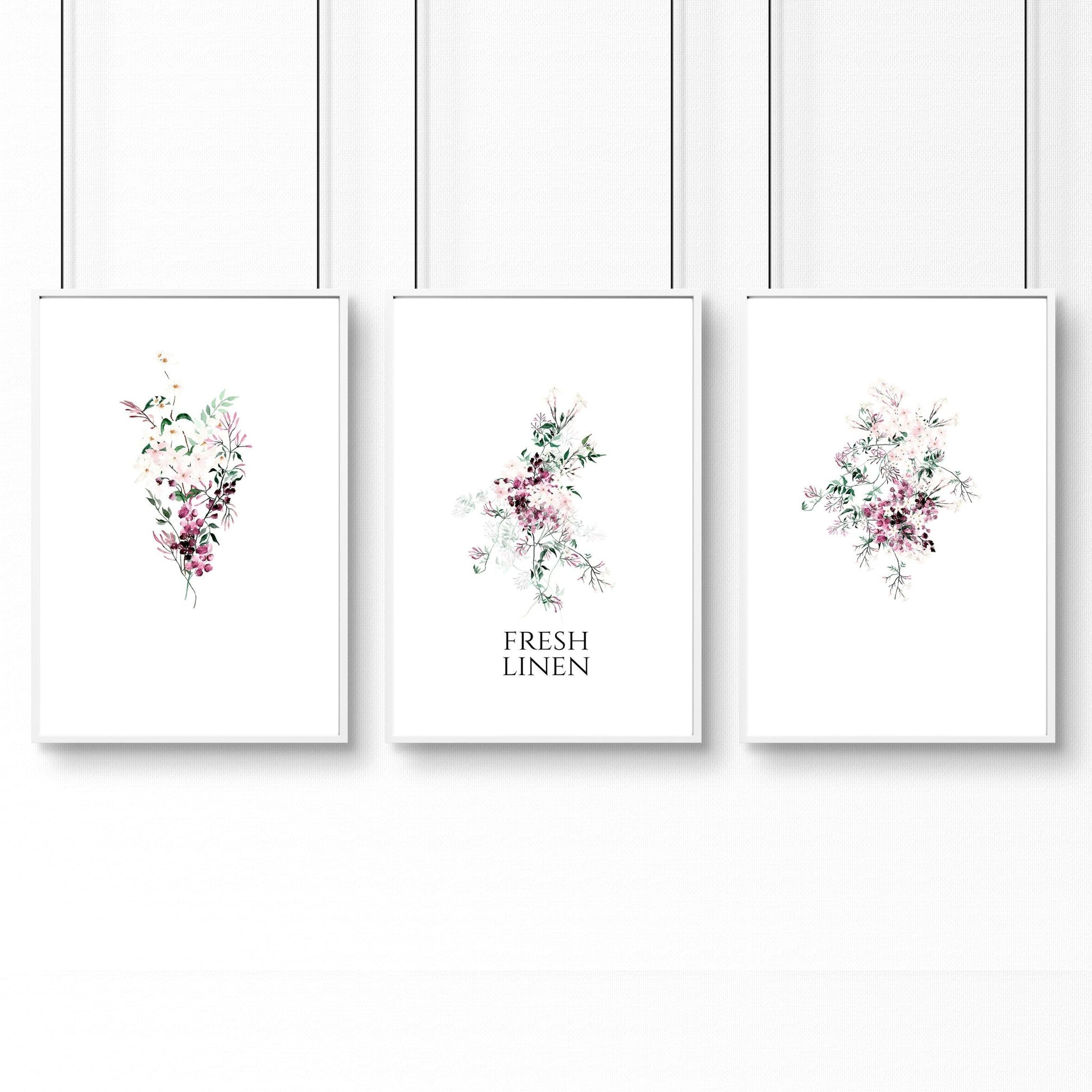 Decorative Laundry Room Accessories | Set of 3 wall art prints