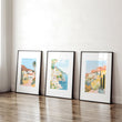 Decorative Pictures For Living Room | Set of 3 Beach Decor Wall art Prints
