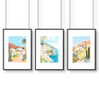 Decorative Pictures For Living Room | Set of 3 Beach Decor Wall art Prints