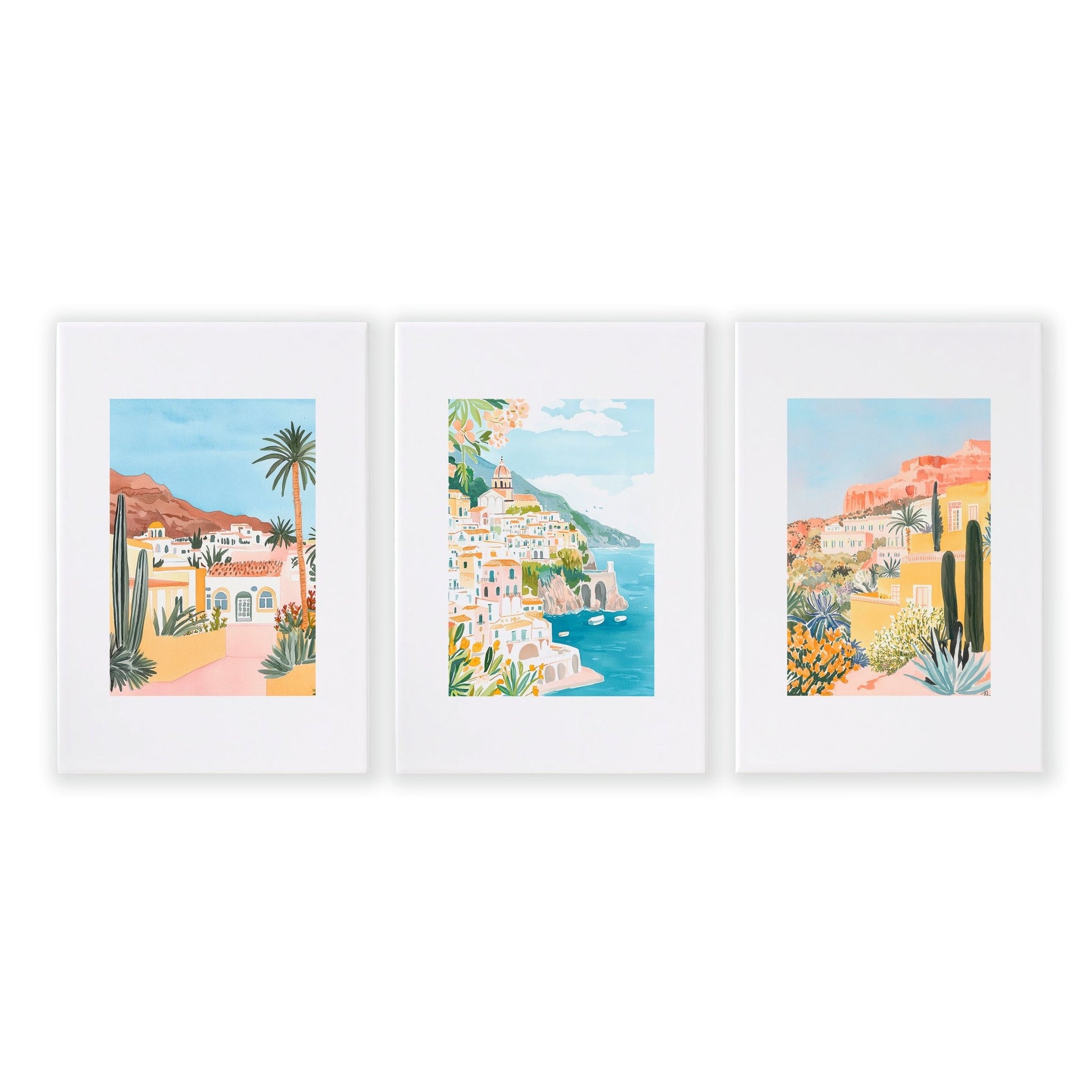 Decorative Pictures For Living Room | Set of 3 Beach Decor Wall art Prints