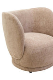 Delray Textured Chenille Effect Deep Stone Curve Chair