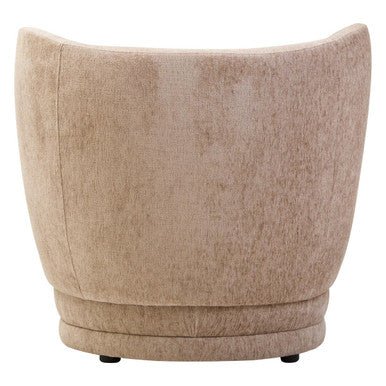 Delray Textured Chenille Effect Deep Stone Curve Chair