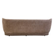 Delray Textured Chenille Effect Deep Stone Curve Three Seater Sofa