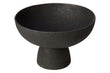 Deriva Large Textured Black Pedestal Bowl