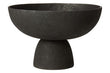 Deriva Large Textured Black Pedestal Bowl