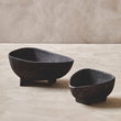 Deriva Set of Two Textured Black Bowls