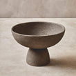 Deriva Small Textured Grey Pedestal Bowl