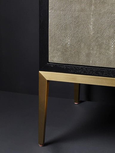 Deruta Grey Shagreen Effect Sideboard