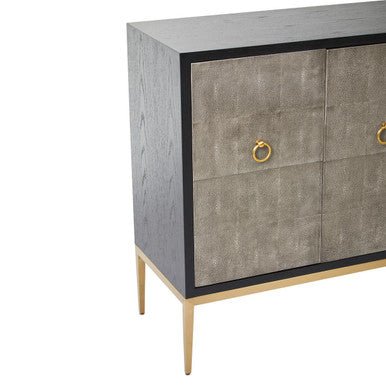 Deruta Grey Shagreen Effect Sideboard