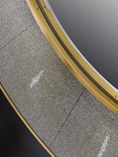 Deruta Grey Shagreen Wall Mirror