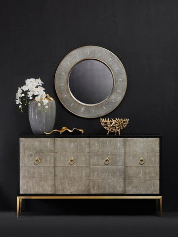 Deruta Grey Shagreen Wall Mirror