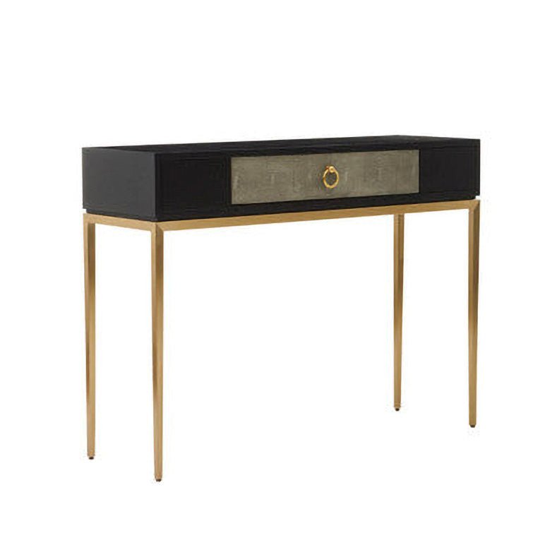 Deruta Shagreen Effect One Drawer Console Table