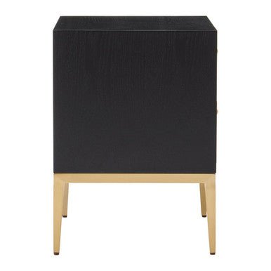 Deruta Two Drawer Grey Shagreen Effect Side Table