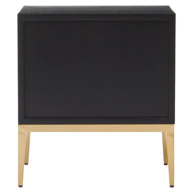 Deruta Two Drawer Grey Shagreen Effect Side Table