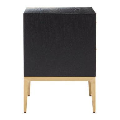 Deruta Two Drawer Grey Shagreen Effect Side Table