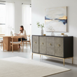 Deruta Grey Shagreen Effect Sideboard
