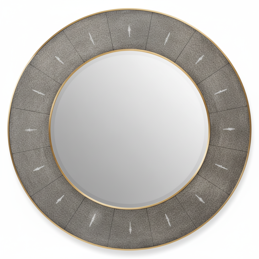 Deruta Grey Shagreen Wall Mirror