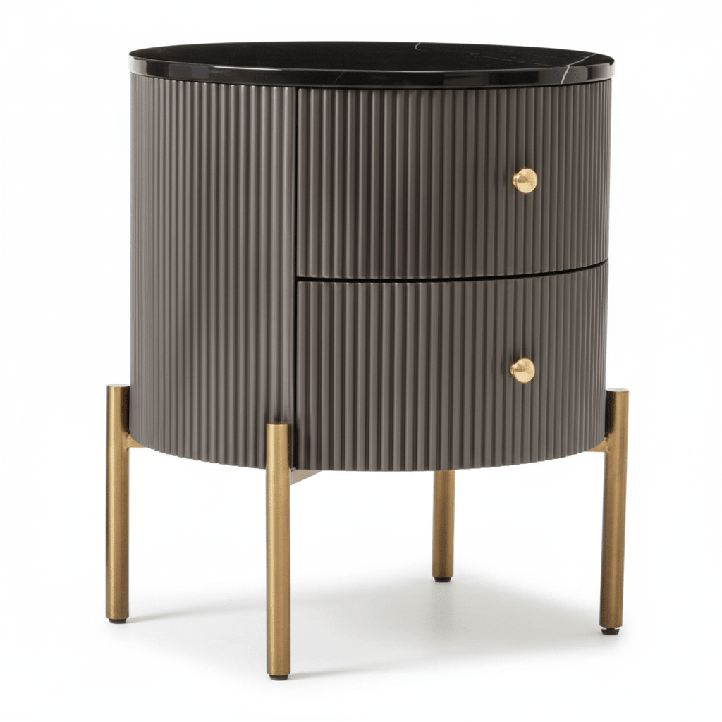 Dervio Two Drawer Marble Top Chest