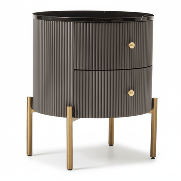 Dervio Two Drawer Marble Top Chest