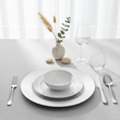 Dia Silver Finish Ribbed Charger Plate