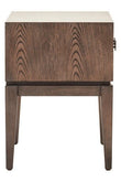Dimaro One Drawer Antique Grey Side Table