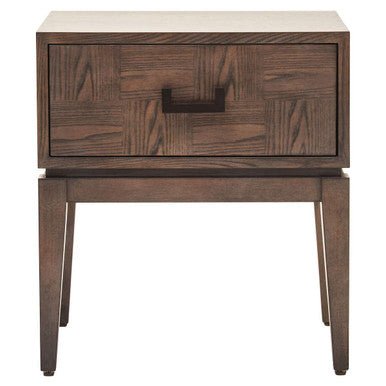 Dimaro One Drawer Antique Grey Side Table