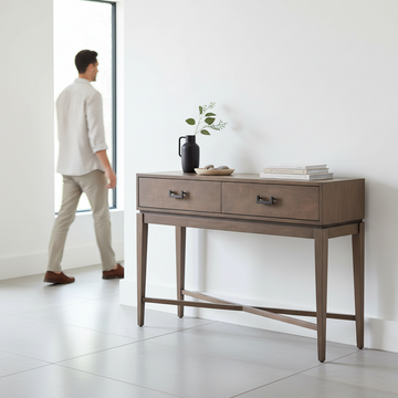 Dimaro Two Drawer Antique Grey Console Table