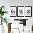 Dining Room Paintings Botanical Chrysanthemum Ink Study wall art displayed on a wall in a styled room — view 4