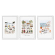 Dining Room Wall Art Amalfi Coast Mediterranean Watercolour Prints 