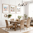 Dining Room Wall Art Amalfi Coast Mediterranean Watercolour Prints 
