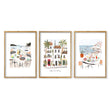 Dining Room Wall Art Amalfi Coast Mediterranean Watercolour Prints 