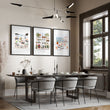 Dining Room Wall Art Amalfi Coast Mediterranean Watercolour Prints 