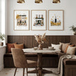 Dining Room Wall Art Decor New York Autumn Ochre Travel wall art | 
