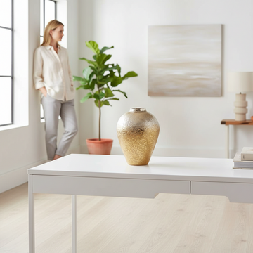 Dion Small Ombre Silver and Gold Finish Vase