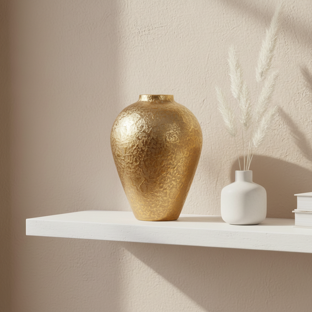 Dion Small Ombre Silver and Gold Finish Vase