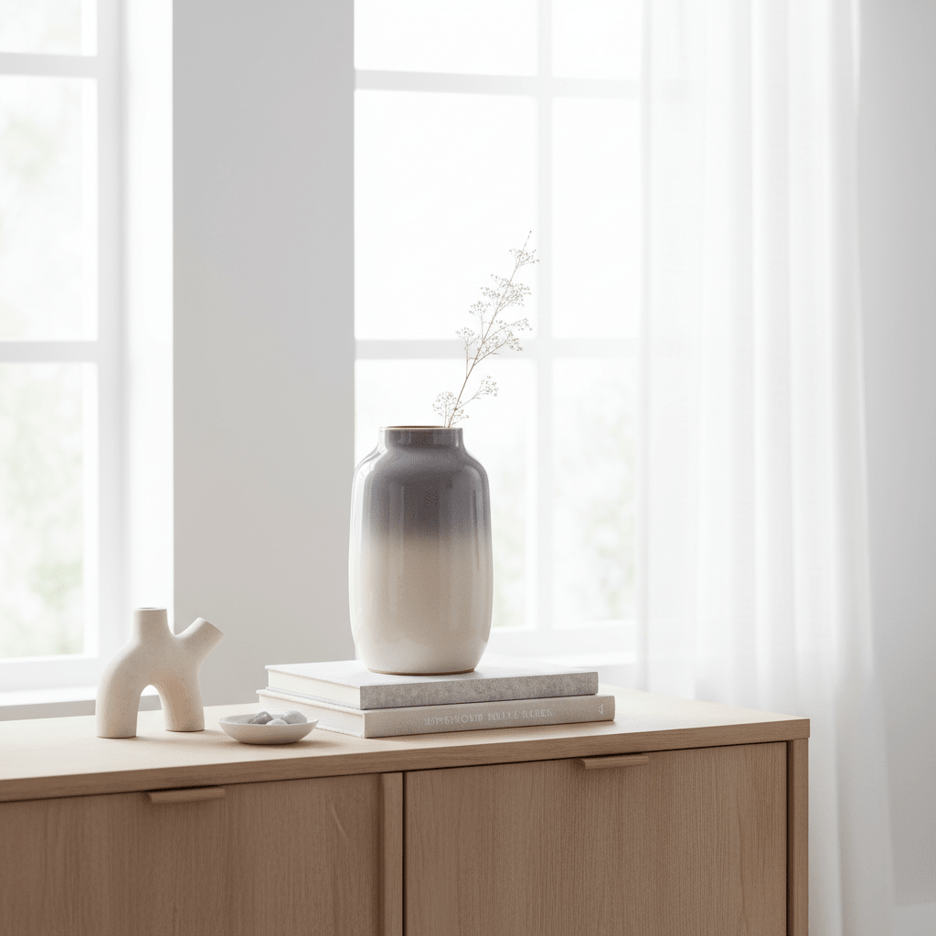 Domo Grey Earthenware Vase