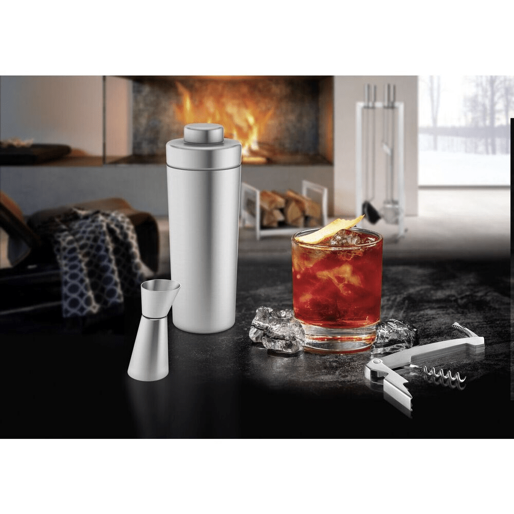 Donare Premium Brushed Steel Cocktail Jigger - Professional 2cl/4cl