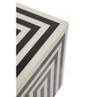Donato Medium Square Black and White Stripe Trinket Box