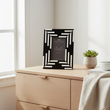 Donato 4In X 6In Black And White Stripe Photo Frame