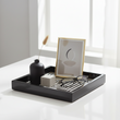 Donato Black And White Finish Square Tray
