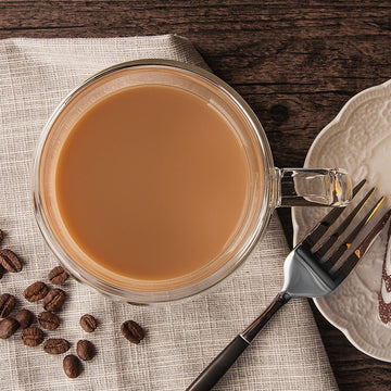 Double - layer High Borosilicate Glass Water Cup Heat - resistant Belt Handle