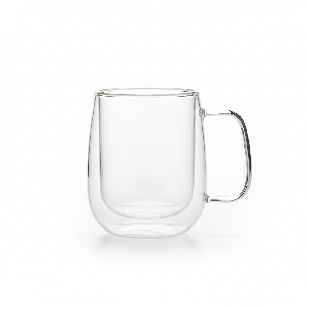 Double-layer High Borosilicate Glass Water Cup Heat-resistant Belt Handle