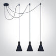 E27 Round Pendants - 63122B - 3x10W E27 pendant.