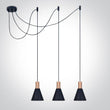 E27 Round Pendants - 63122B - 3x10W E27 pendant.