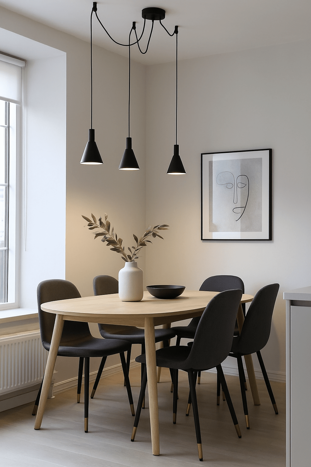 E27 Round Pendants - 63122B - 3x10W E27 pendant.